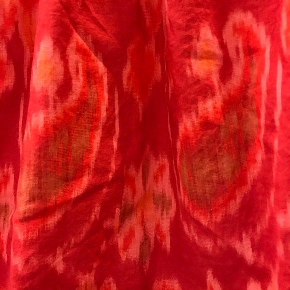 Lucky Brand Boho Peasant Top Womens Size Small On Off Shoulder Pink Orange - Picture 8 of 14